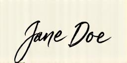 Jane Doe, Founder - Actual signature of the founder of Avalon Petals